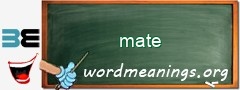 WordMeaning blackboard for mate